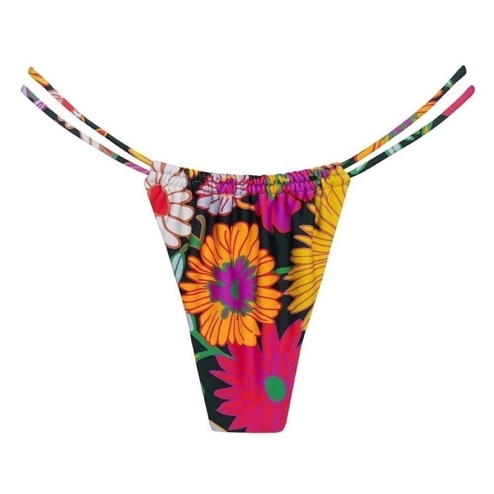 Montce Janeane Floral Brasil Bikini Bottom Size Large
